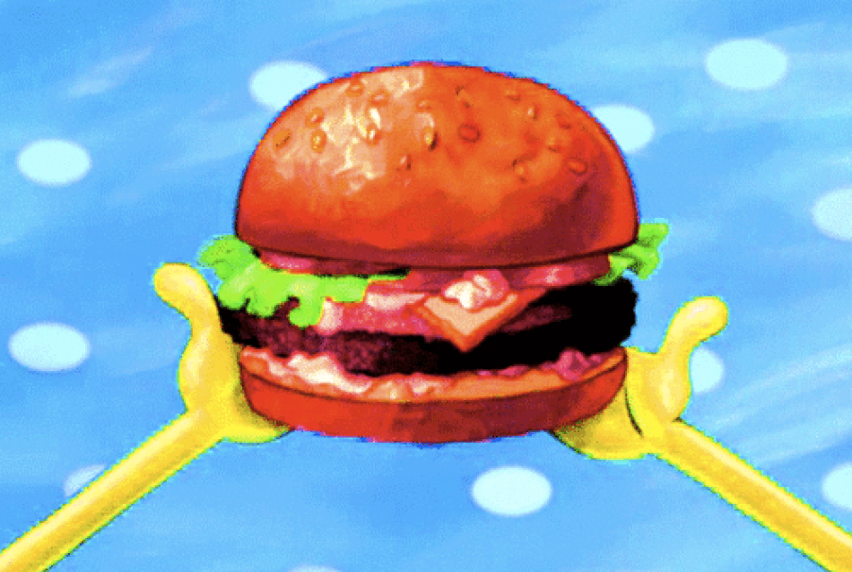 Гамбургер из Спанч Боба. Бургер мультяшный. Анимированный бургер. Гифки бутерброды. Игра есть бургеры